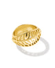 Tiger Striped Mikki Gold Band Ring