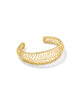 Tiger Striped Mikki Gold Cuff Bracelet