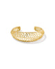 Tiger Striped Mikki Gold Cuff Bracelet