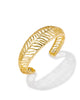 Tiger Striped Mikki Gold Cuff Bracelet