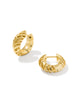 Tiger Striped Mikki Gold Huggie Earrings