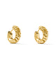 Tiger Striped Mikki Gold Huggie Earrings
