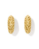 Tiger Striped Mikki Gold Huggie Earrings