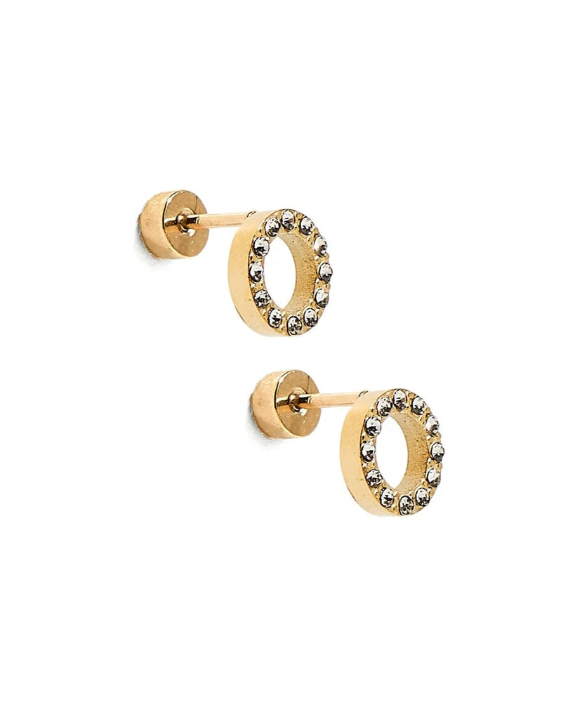 Lainey Flat Back Screw Back Stud Earrings