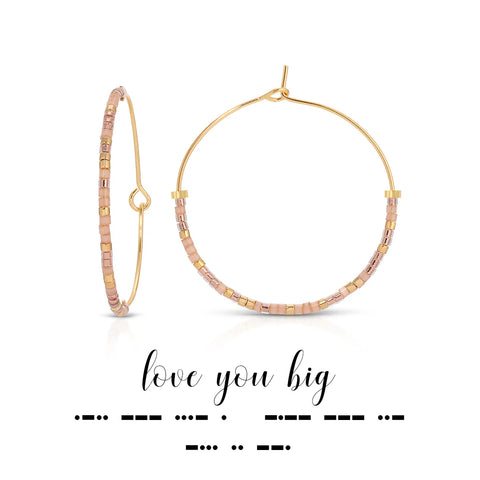 Love You Big | Morse Code Earrings