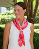 Langston Geometric Scarf Medium Red White