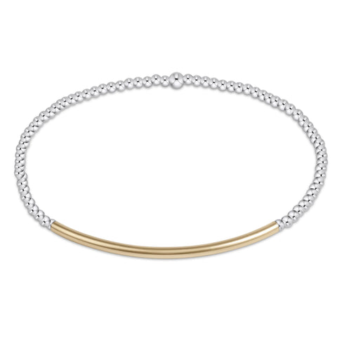 Bliss Bar Gold 2mm Mixed Metal Bracelet