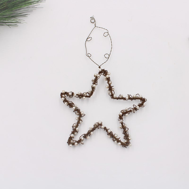 Wire Star Pearl Ornament