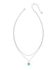 Joelle Multi-Strand Necklace in Bright Aqua Illusion