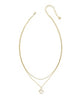 Joelle Multi-Strand Necklace in Gold Ivory Mother of Pearl