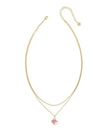 Joelle Multi-Strand Necklace in Gold Azalea Illusion