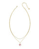 Joelle Multi-Strand Necklace in Gold Azalea Illusion