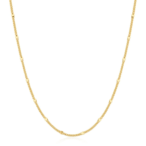 Gold Beaded Chain Necklace