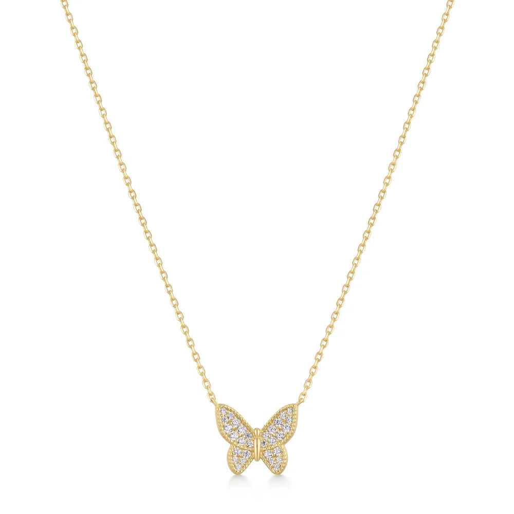 Butterfly Pavé Necklace