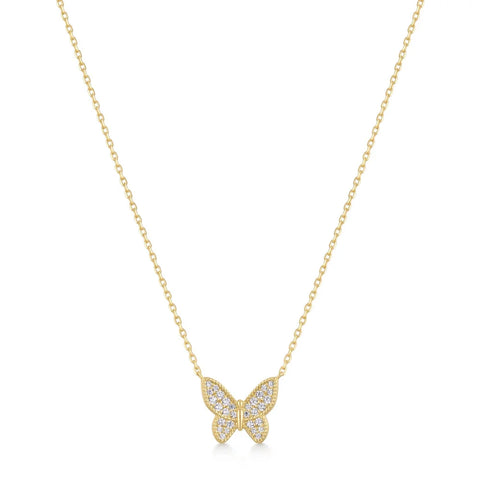 Butterfly Pavé Necklace