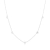Pavé Puffed Heart Station Necklace