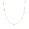 Asymmetric Shell Pearl Station Necklace