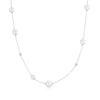 Asymmetric Shell Pearl Station Necklace