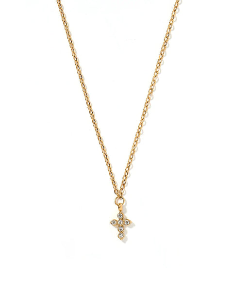 Carly Cross Gold Necklace