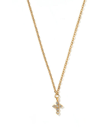 Carly Cross Gold Necklace
