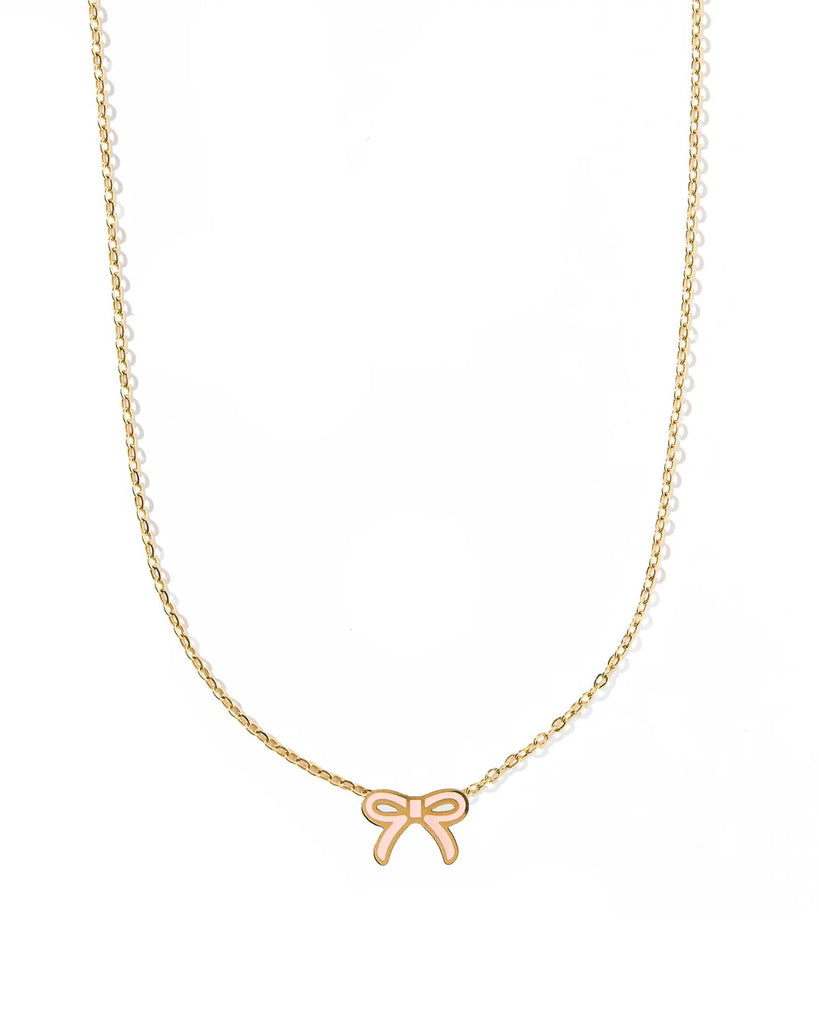 Sadie Bow Enamel Gold Necklace
