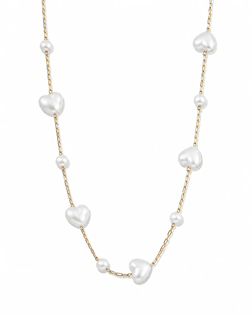 Willa Heart Pearl Necklace