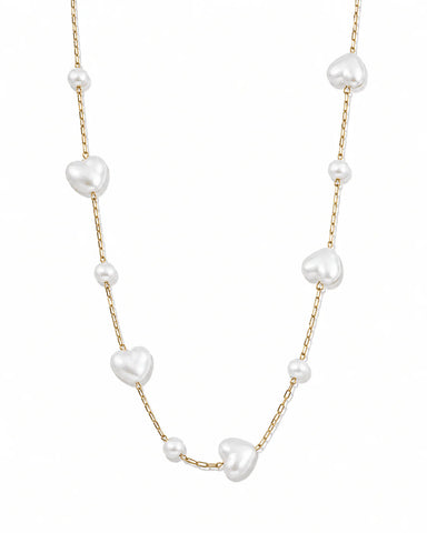Willa Heart Pearl Necklace