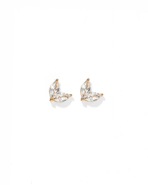Nova CZ Flat Back Screwback Stud Earrings