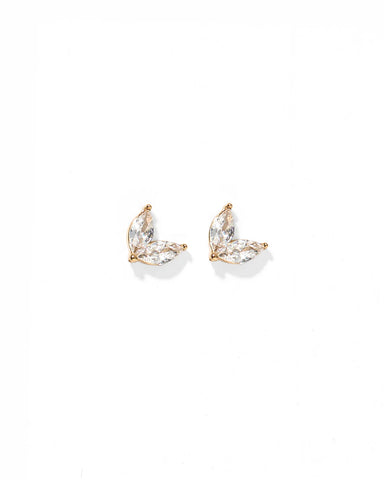Nova CZ Flat Back Screwback Stud Earrings