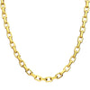 6mm Polished Finish 18Kt Gold IP Steel Paperclip Chain Necklace