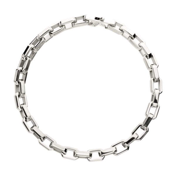 6mm Polished Finish Stainless Steel Paperclip Chain Bracelet