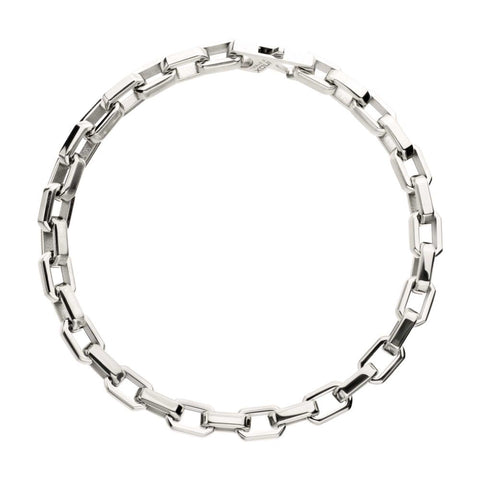 6mm Polished Finish Stainless Steel Paperclip Chain Bracelet