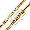 Stainless Steel Gold IP Plated Diamond Cut 6mm Curb Chain