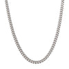Stainless Steel 8mm Diamond Cut Curb Chain Necklace