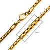 Stainless Steel Gold IP Plated 3mm Boston Link Chain