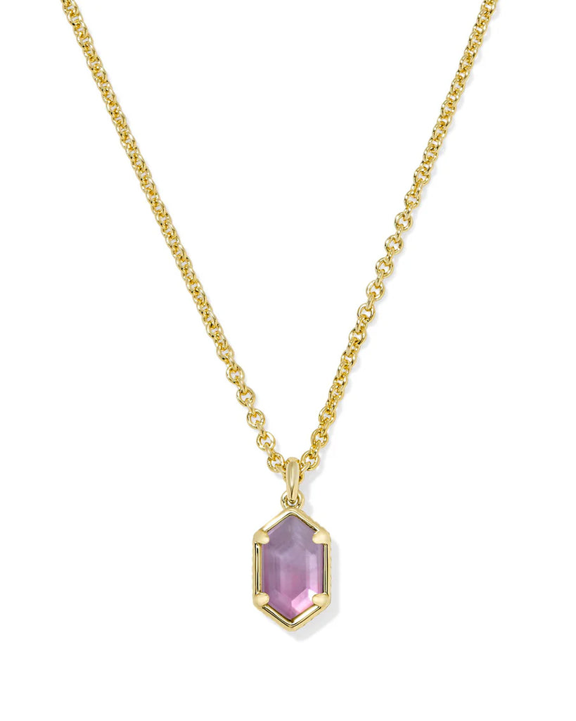 Hallie Short Pendant Necklace in Gold