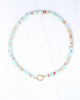 Gisela Stone Beaded Oval Clasp Necklace