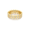 CZ Double Row Bezel Ring