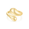 Gold Sculptural Crossover Ring in Gold