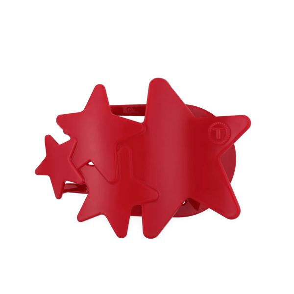 Red Shooting Star Flat Hair Clip