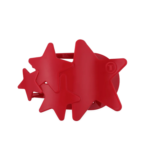 Red Shooting Star Flat Hair Clip