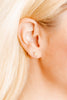 Alli Flat Back Screwback Stud Earrings in White