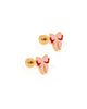 Collins Gold Bow Flat Back Screw Back Earrings