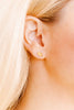 Football Gold Flat Back Screwback Stud Earrings