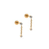 Holland Gold Screwback Stud Earrings