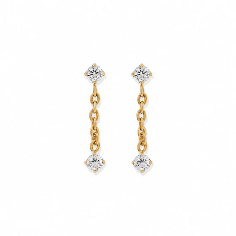 Holland Gold Screwback Stud Earrings