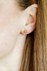 Lydia Gold Ball Flat Back Screwback Stud Earrings