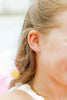 Mabel Pearl & CZ Flat Back Screwback Stud Earrings