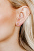 Paw Print Gold Flat Back Screwback Stud Earrings