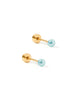 Payton Pearl Gold Flat Back Screw Back Earrings